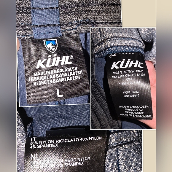KUHL Slate Pirate Blue Kruiser Casual Hiking Nylon Shorts w/ Pockets Men's L - Picture 8 of 9